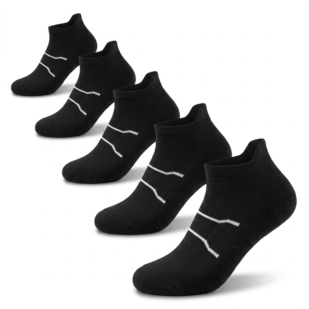 Junior Anti-Blister Running Socks Australia | Kids 5-Pack Breathable Athletic Socks