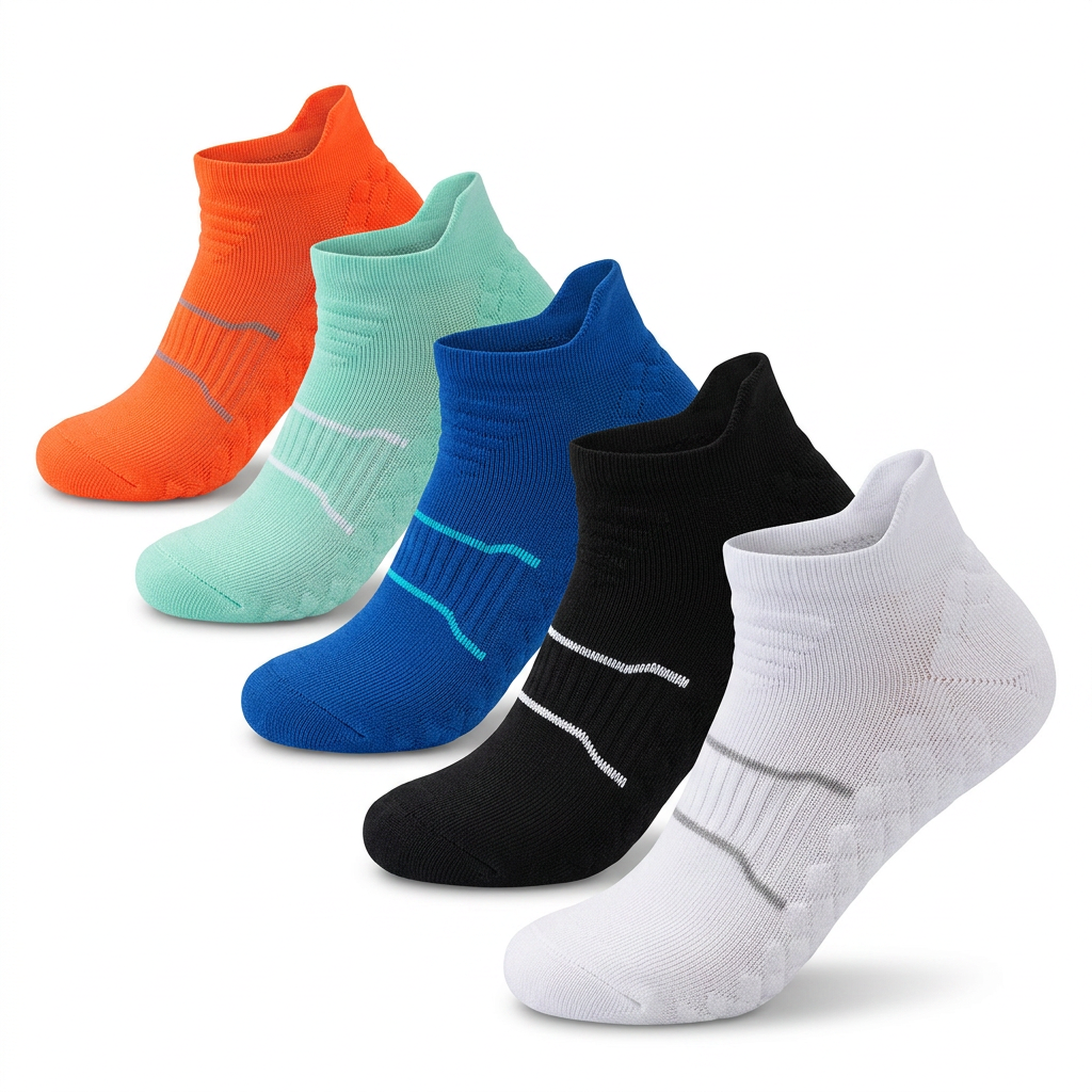 Junior Anti-Blister Running Socks Australia | Kids 5-Pack Breathable Athletic Socks