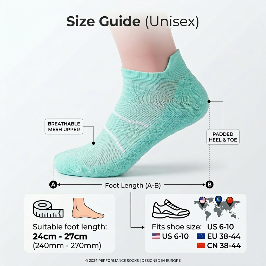 Junior Anti-Blister Running Socks Australia | Kids 5-Pack Breathable Athletic Socks