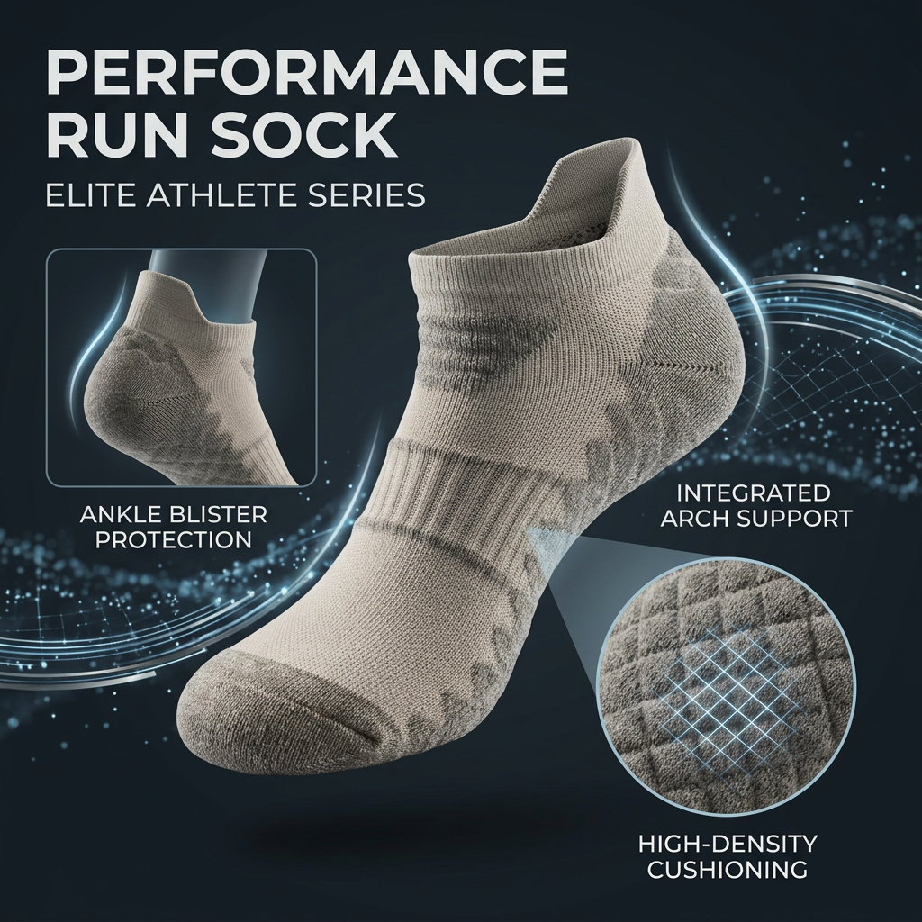 Junior Anti-Blister Running Socks Australia | Kids 5-Pack Breathable Athletic Socks
