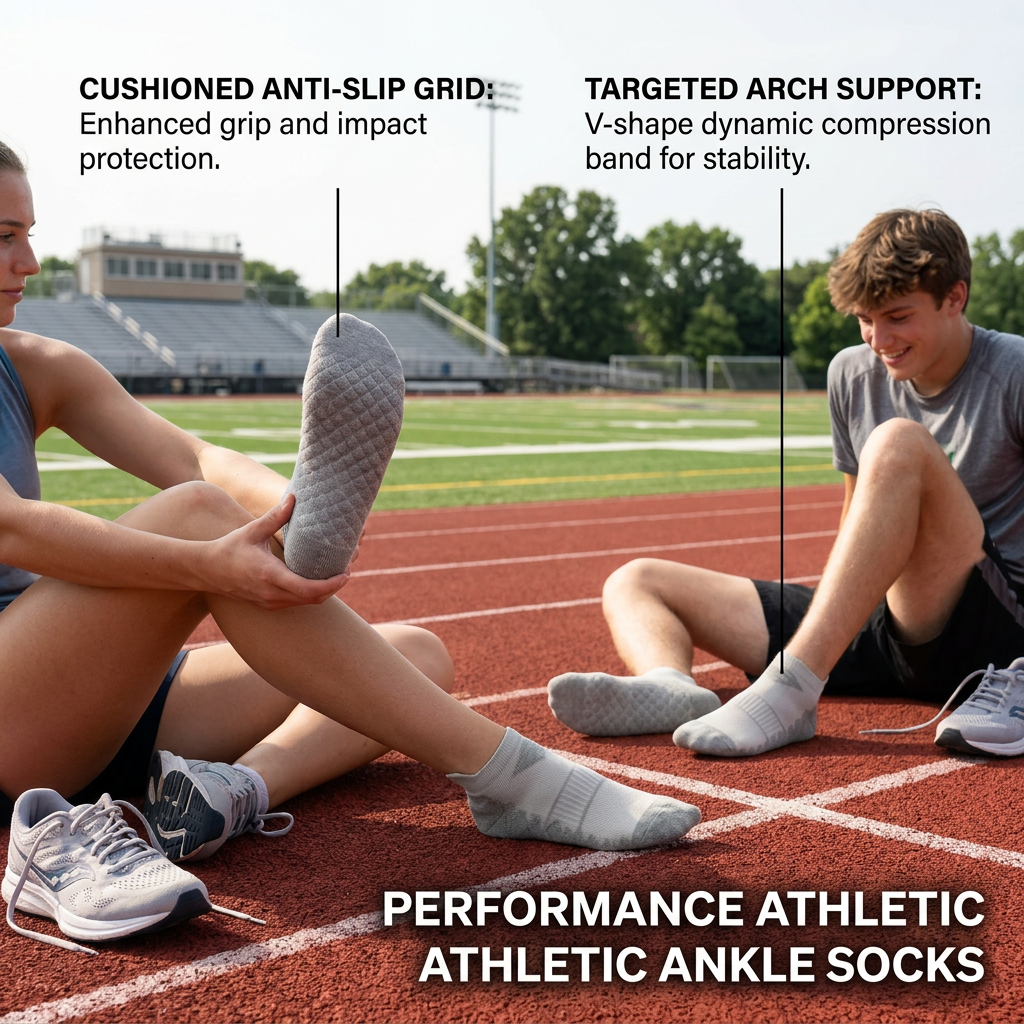 Junior Anti-Blister Running Socks Australia | Kids 5-Pack Breathable Athletic Socks