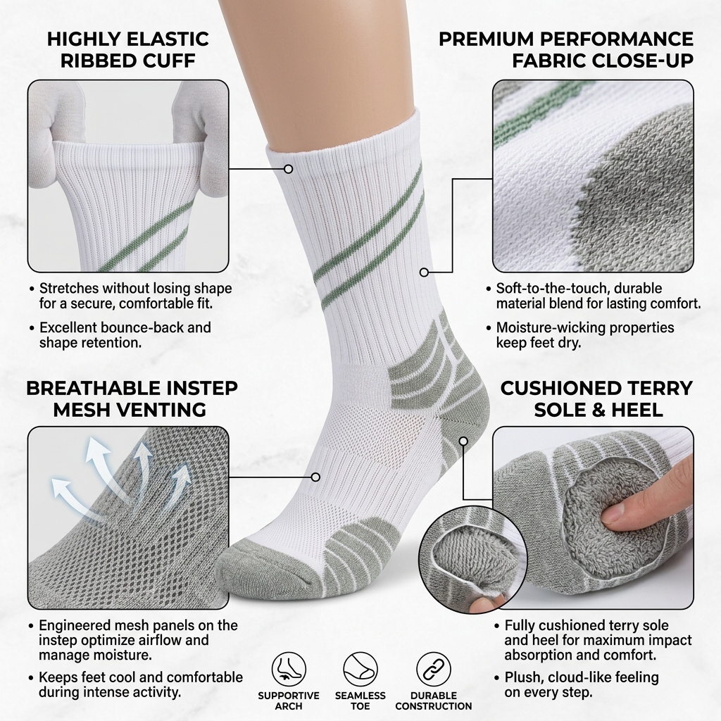 Club Quality Custom Athletic Socks 5-Pack | Wholesale Junior Sports Socks Australia