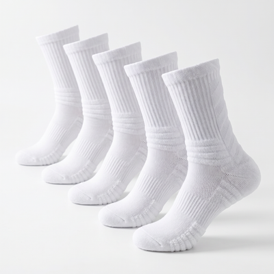 Wholesale ZJFX 5-Pair Chevron Gripper Athletic Crew Socks for Soccer Teams Australia