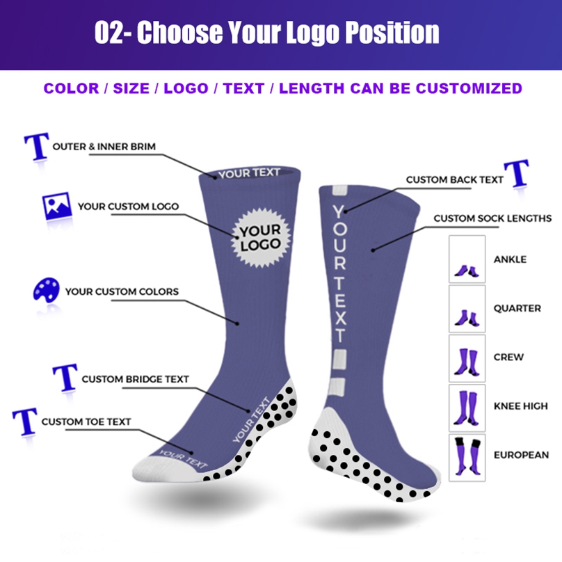 Custom Football Grip Socks with Logo detail image 14