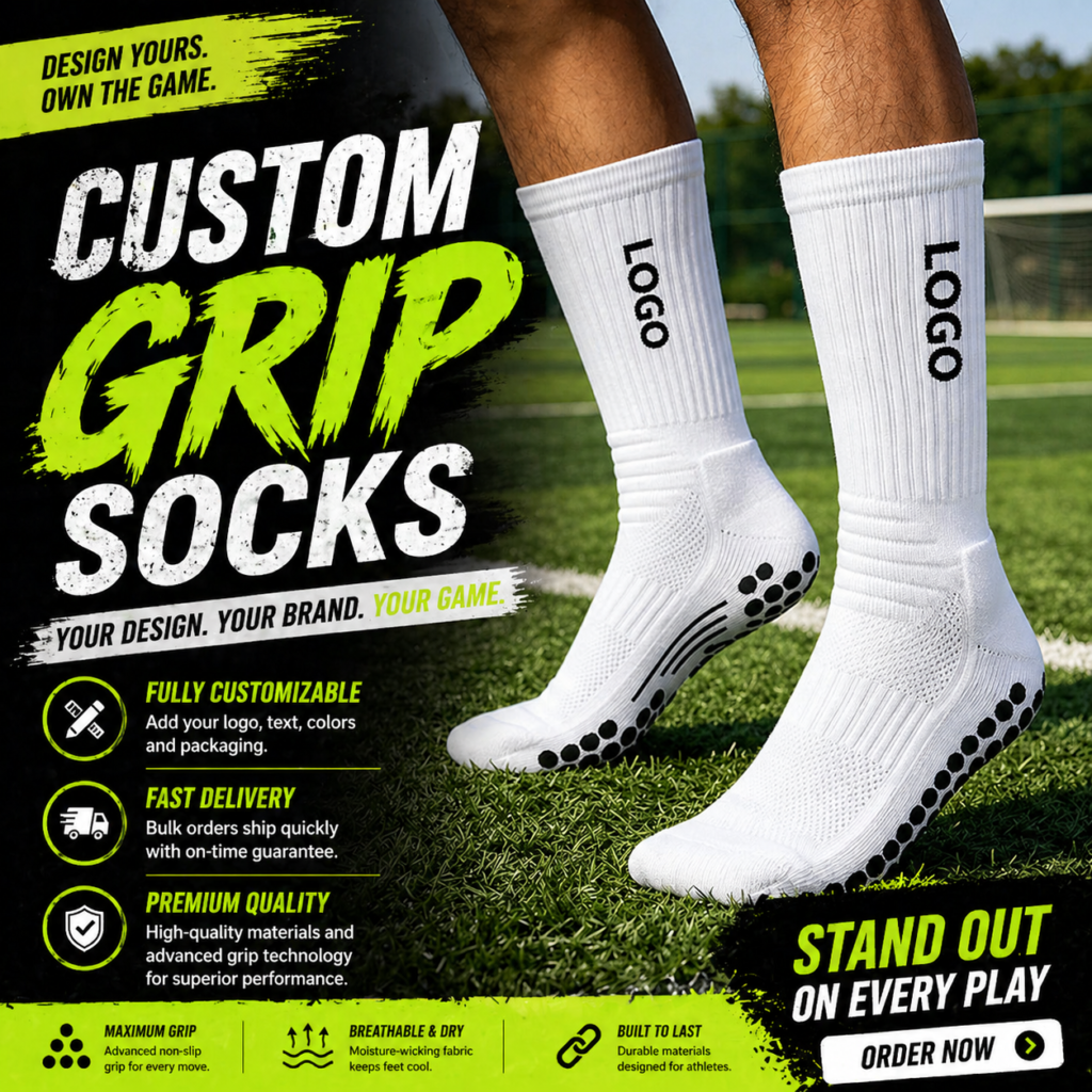 Custom Football Grip Socks with Logo main image 1