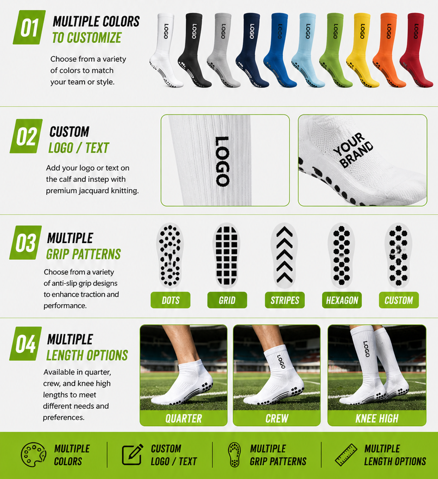 Custom Football Grip Socks with Logo main image 4