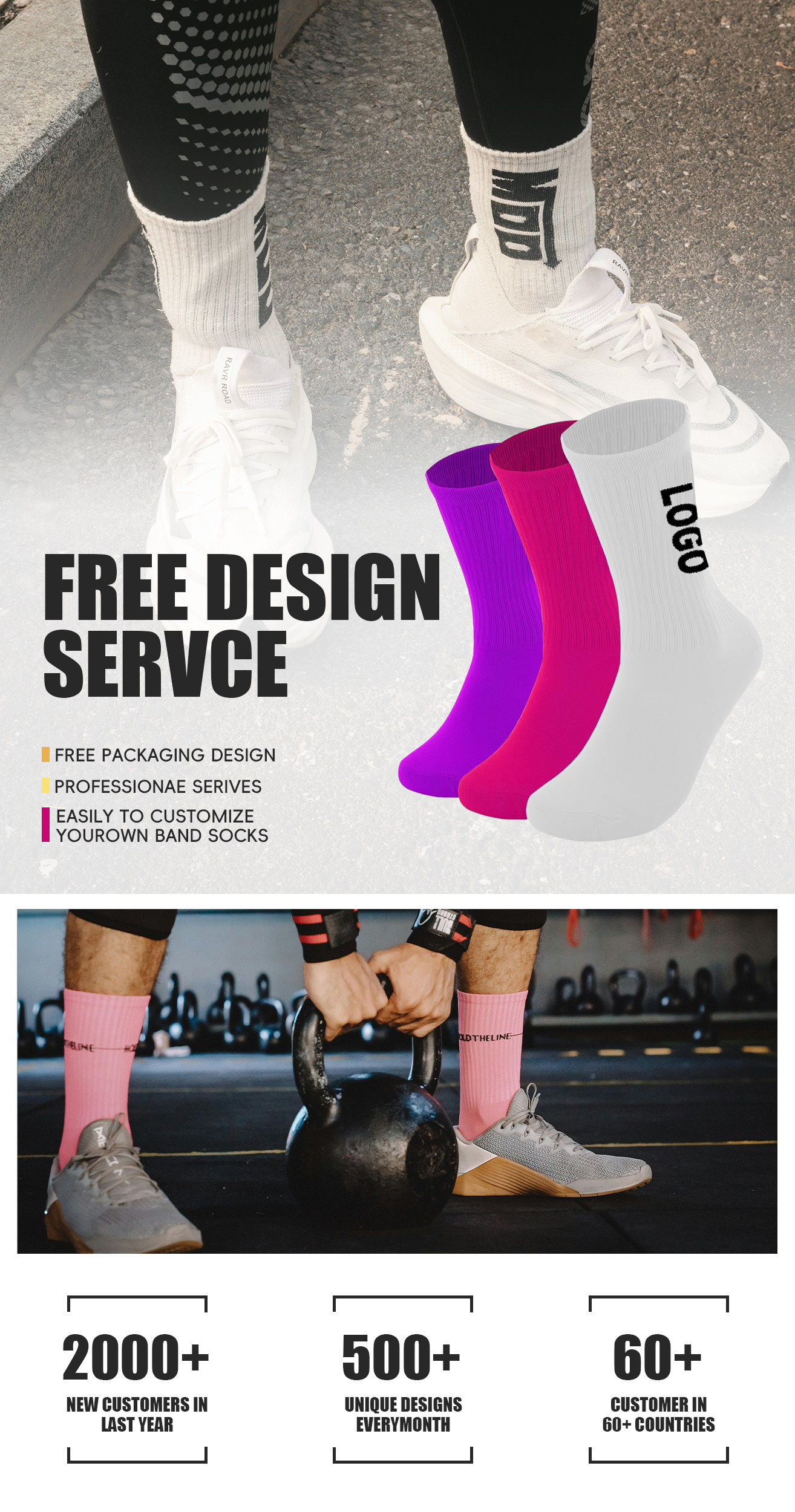 Custom Men's Tennis and Volleyball Sports Socks with Logo detail image 1
