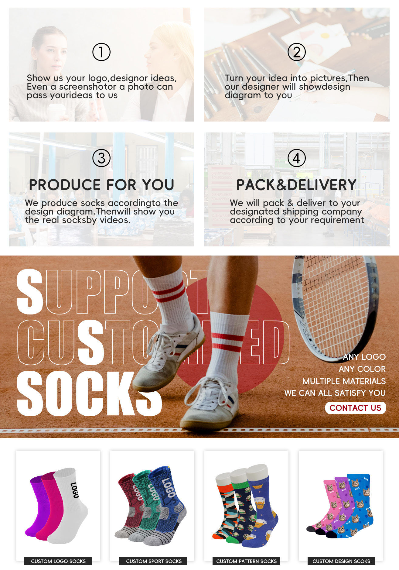 Custom Men's Tennis and Volleyball Sports Socks with Logo detail image 3