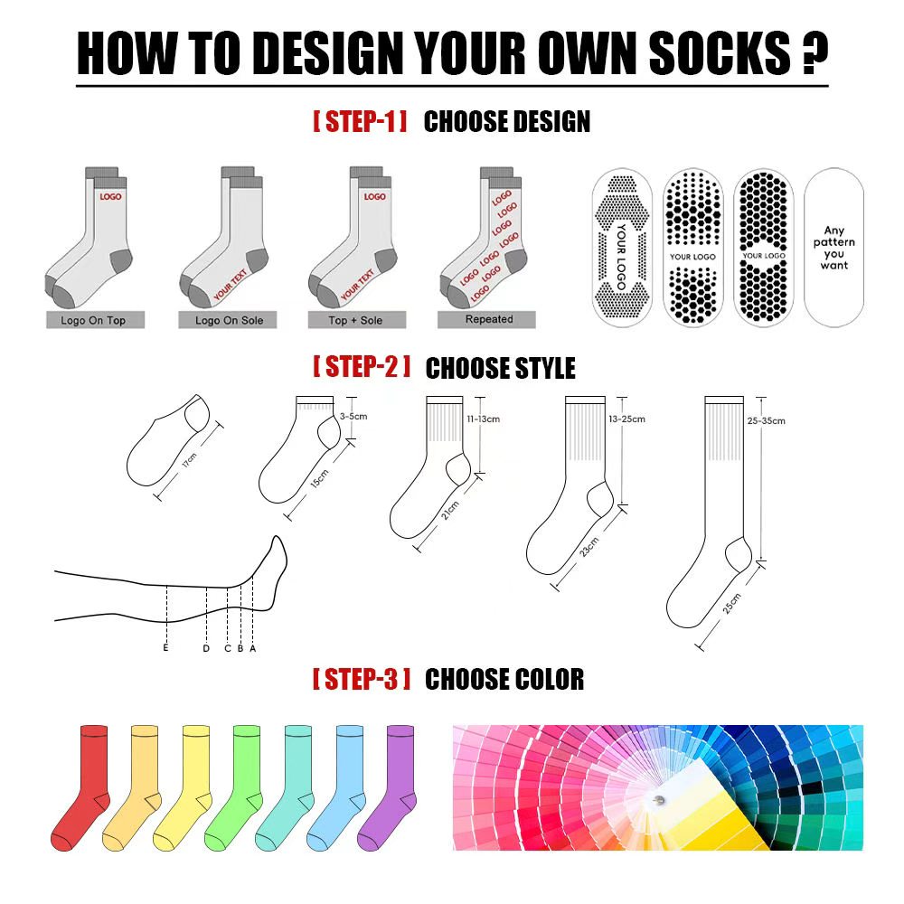 Custom Men's Tennis and Volleyball Sports Socks with Logo main image 2