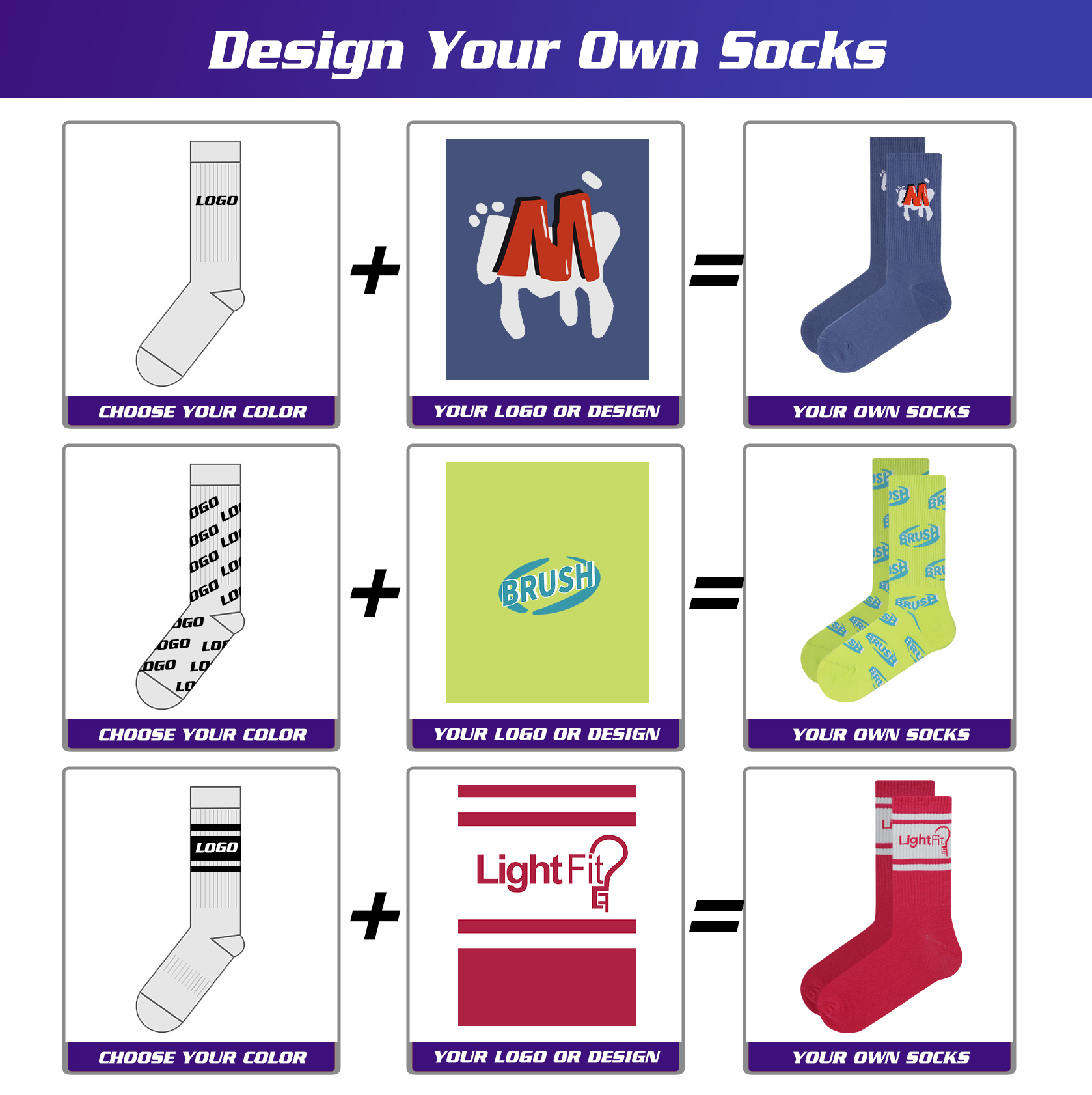 Custom Performance Crew Sports Socks with Logo main image 4