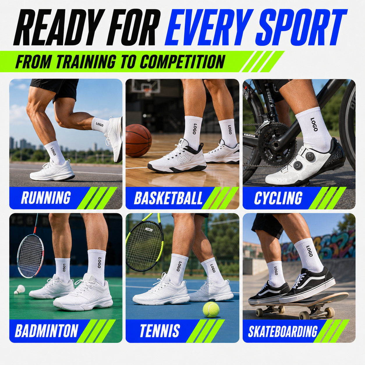 Custom Tennis and Volleyball Sports Socks with Logo detail image 4